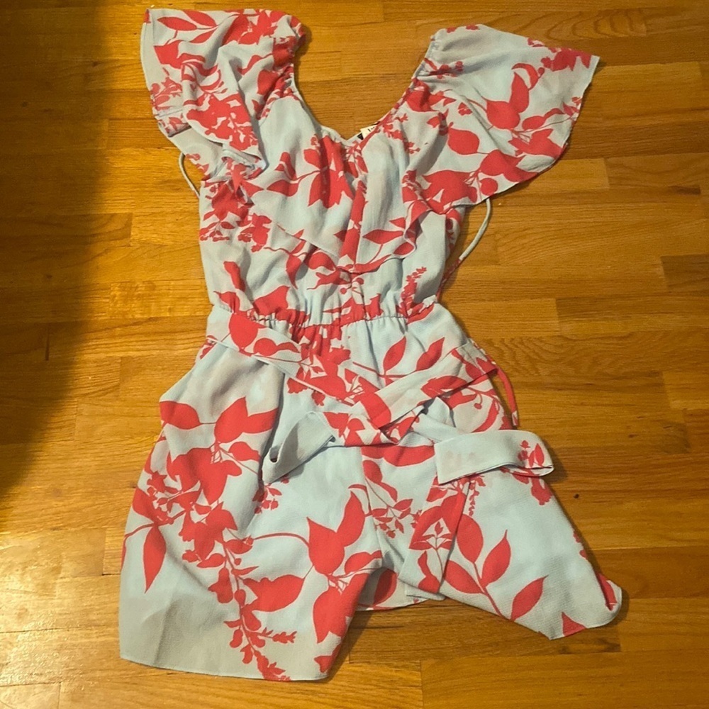 Women’s Spin romper. Blue and red. Sue 1x